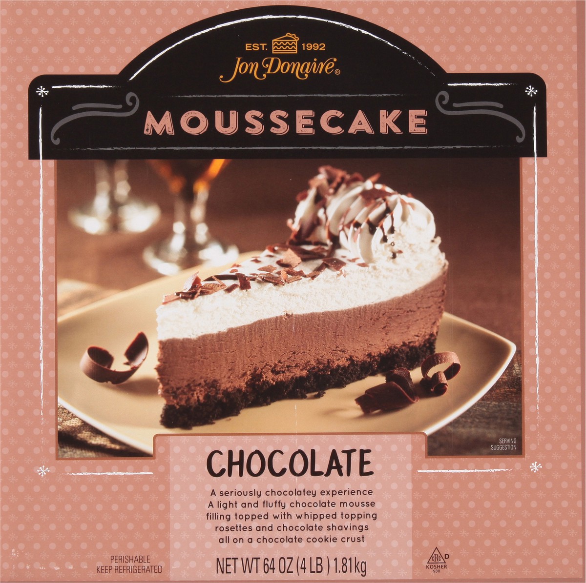 slide 13 of 13, Jon Donaire Chocolate Moussecake 64 oz, 64 oz