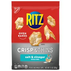 Ritz Crisp & Thins Oven Baked Salt & Vinegar Potato and Wheat Chips 7.1 oz