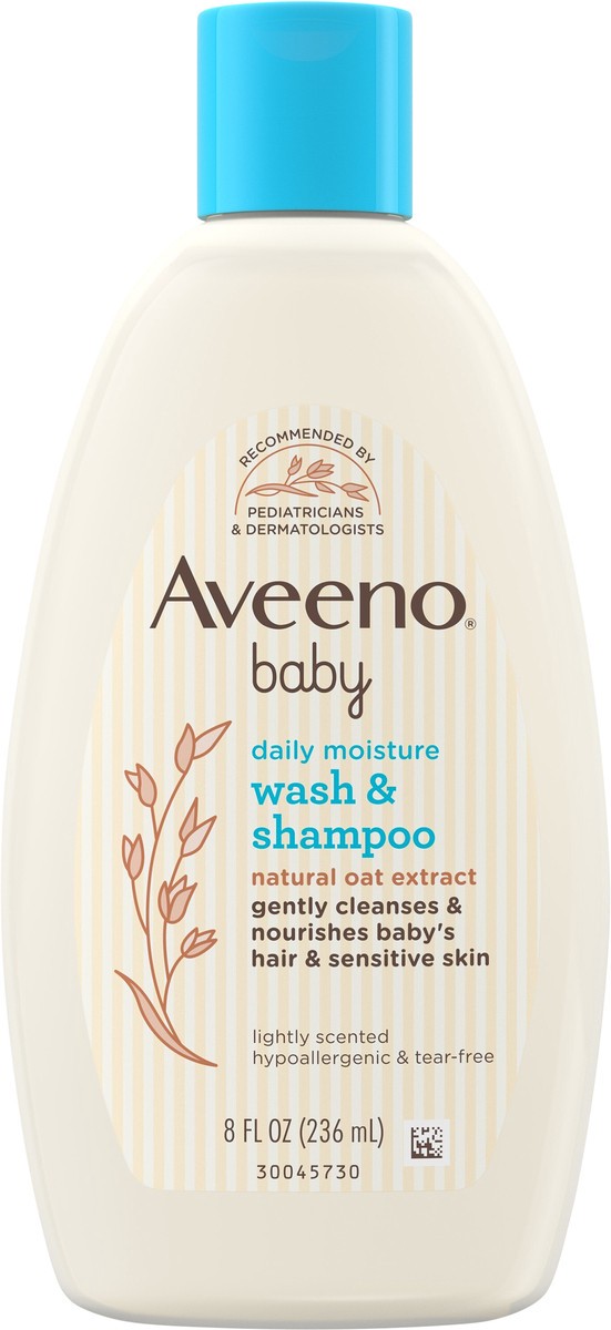 slide 6 of 7, Aveeno Lightly Scented Baby Bath Wash & Shampoo, 8 fl oz