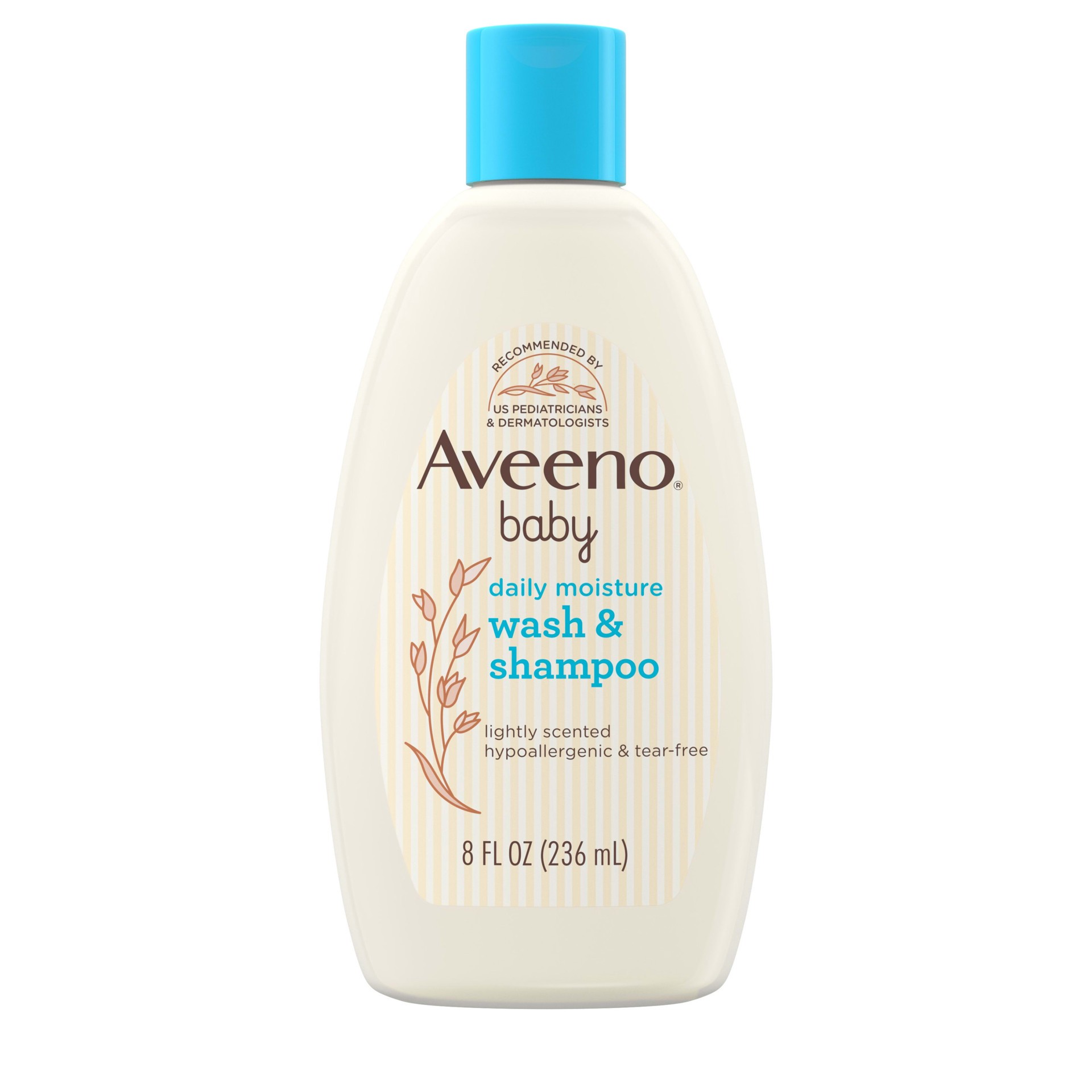 slide 1 of 7, Aveeno Lightly Scented Baby Bath Wash & Shampoo, 8 fl oz