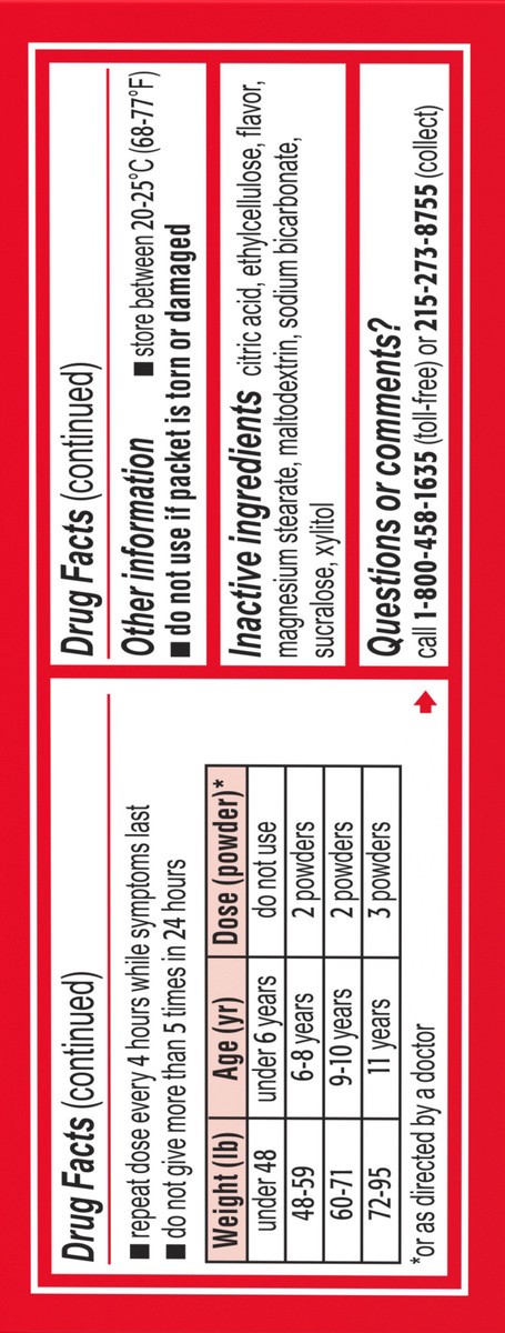 slide 5 of 7, Tylenol Children's Pain + Fever Wild Berry Dissolve Packs, 18 ct