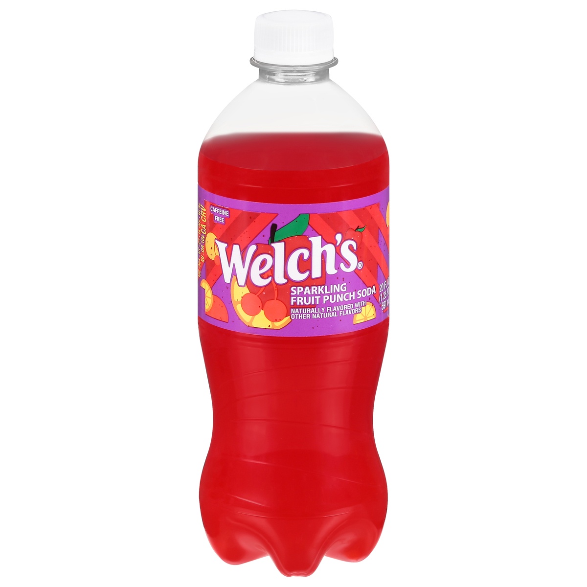 slide 1 of 1, Welch's Sparkling Fruit Punch Soda - 20 oz, 20 oz