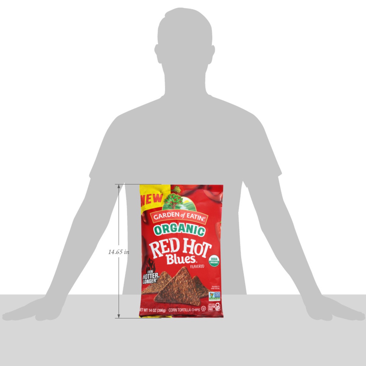slide 3 of 12, Garden of Eatin' Organic Red Hot Blues Flavored Corn Tortilla Chips 14 oz, 14 oz