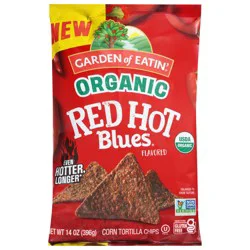 Garden of Eatin' Organic Red Hot Blues Corn Tortilla Chips 14 oz