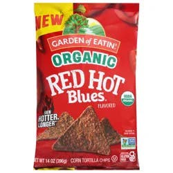Garden of Eatin' Organic Red Hot Blues Corn Tortilla Chips 14 oz