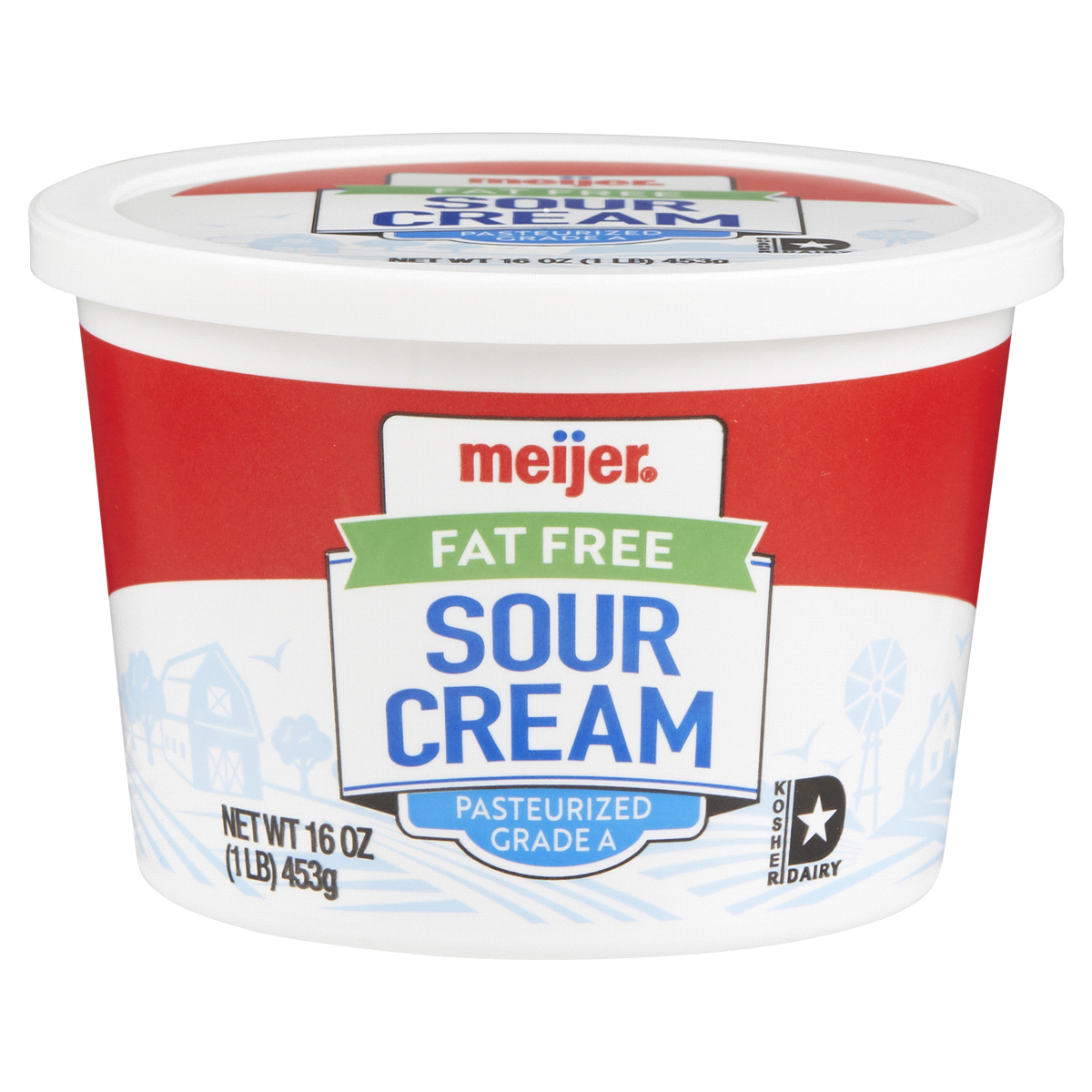 slide 1 of 1, Meijer Sour Cream Fat Free, 16 oz