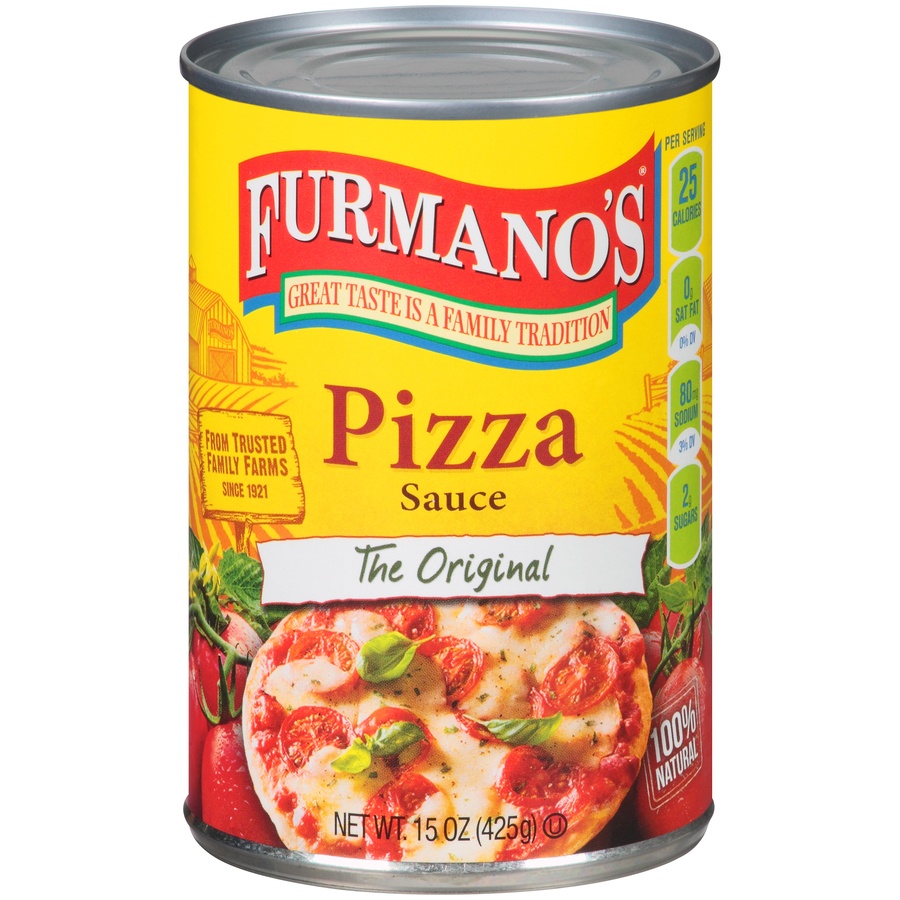 slide 1 of 6, Furmano's Pizza Sauce, 15 oz