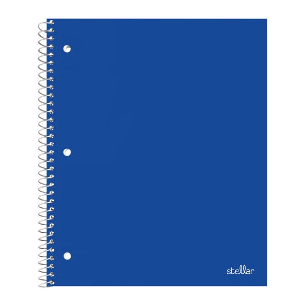 slide 4 of 6, Office Depot® Brand Stellar Poly Notebook, 8-1/2"" x 11"", 1 Subject, College Ruled, 80 Sheet, Assorted Colors, Pack Of 5 Notebooks, 5 ct