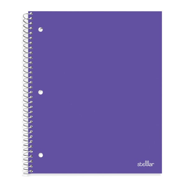 slide 5 of 6, Office Depot® Brand Stellar Poly Notebook, 8-1/2"" x 11"", 1 Subject, College Ruled, 80 Sheet, Assorted Colors, Pack Of 5 Notebooks, 5 ct