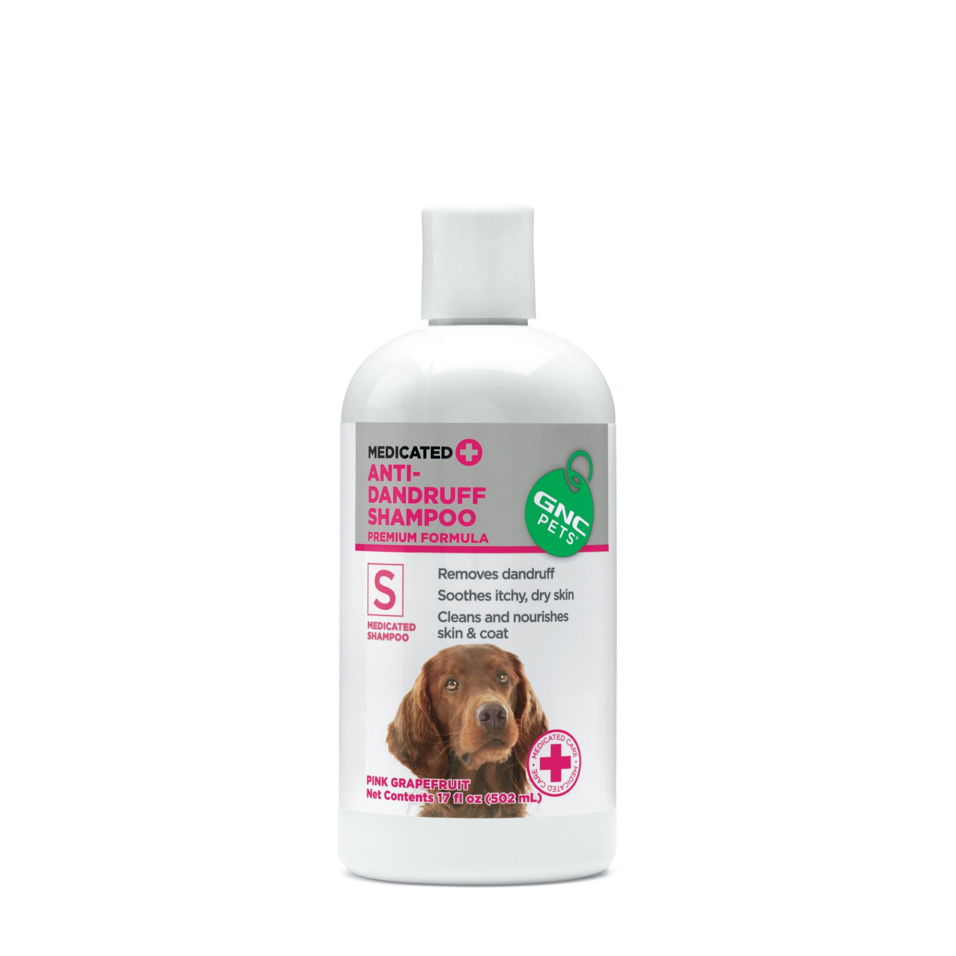 slide 1 of 1, GNC Pets Medicated Anti-Dandruff Shampoo - Pink Grapefruit, 17 fl oz