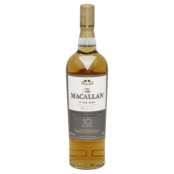 slide 1 of 1, The Macallan Fine Oak 10 Year Single Malt Scotch, 750 ml