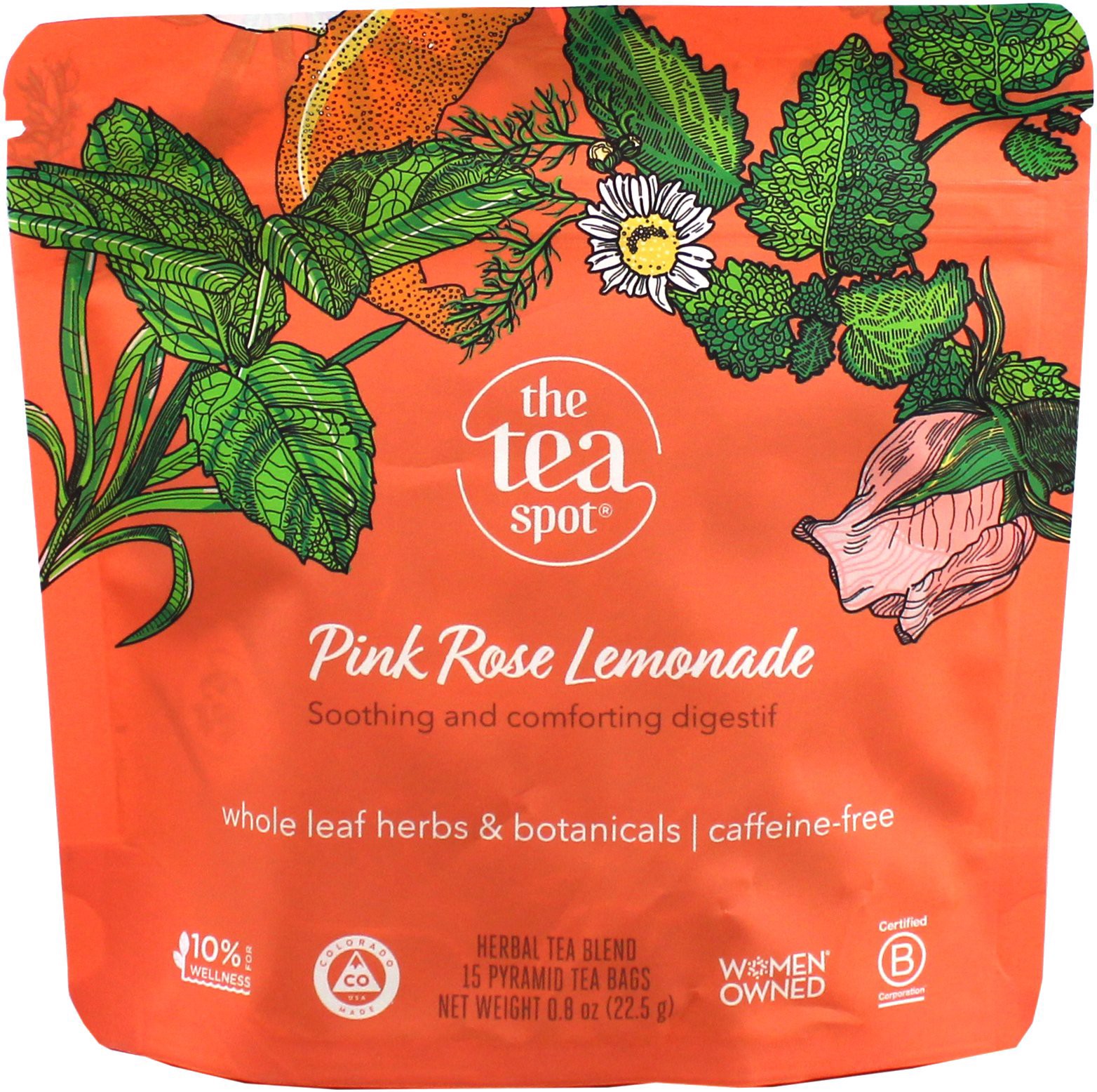 slide 1 of 1, The Tea Spot Pink Rose Lemonade Tea, 15 ct