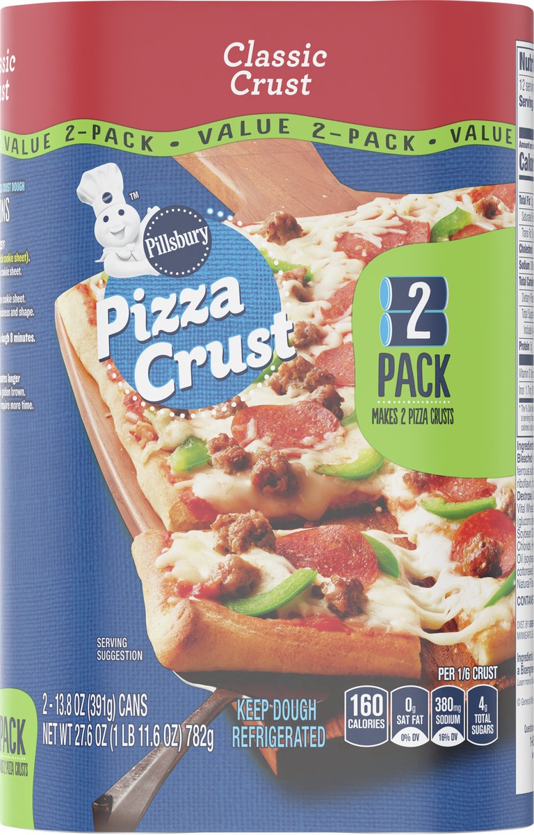 slide 6 of 9, Pillsbury Classic Pizza Crust Dough 2 Pack, 27.6 oz, 2 ct