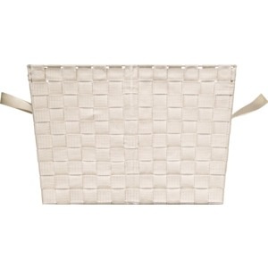 slide 1 of 1, Simplify Woven Storage Tote, Ivory, 1 ct