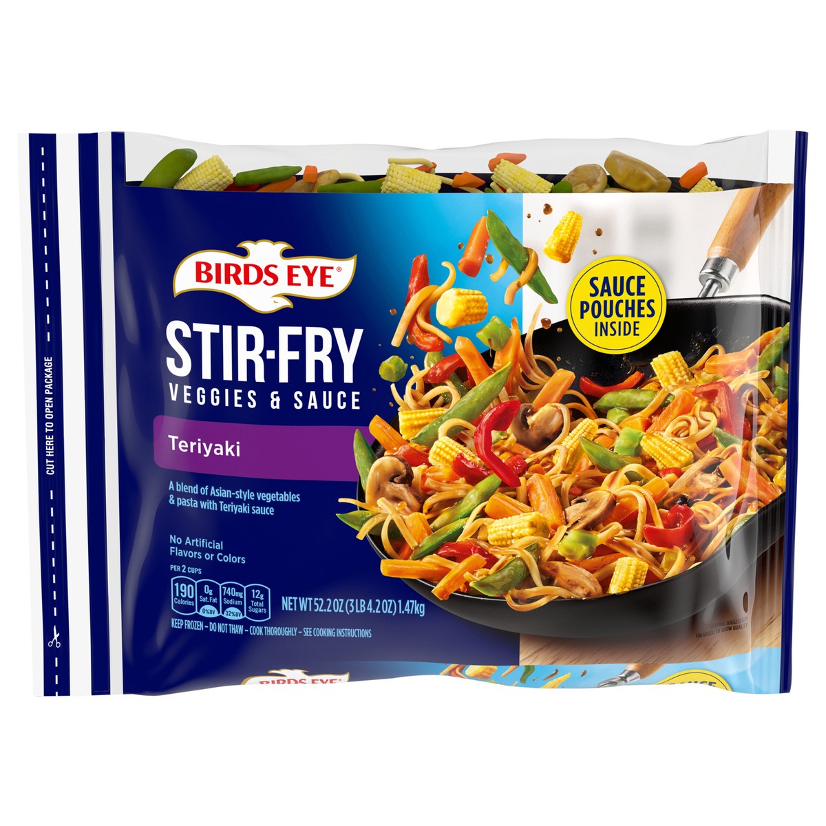 slide 1 of 5, Birds Eye Teriyaki Frozen Stir Fry Veggies and Sauce, Frozen Vegetables, 52.2 oz. Bag, 52.2 oz