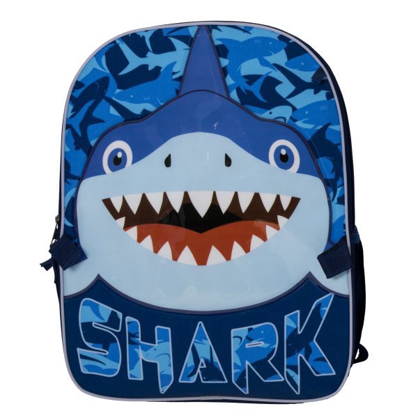 slide 4 of 4, Accessory Innovations Shark Bite 3-Piece Backpack Set, Blue, 3 pc