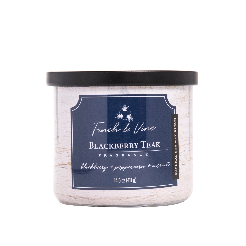 slide 1 of 1, Finch & Vine Blackberry Teak Fragranced Candle, 14.5 oz