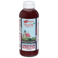 Island City Kombucha Elderberry Wellness Kombucha 16 fl oz