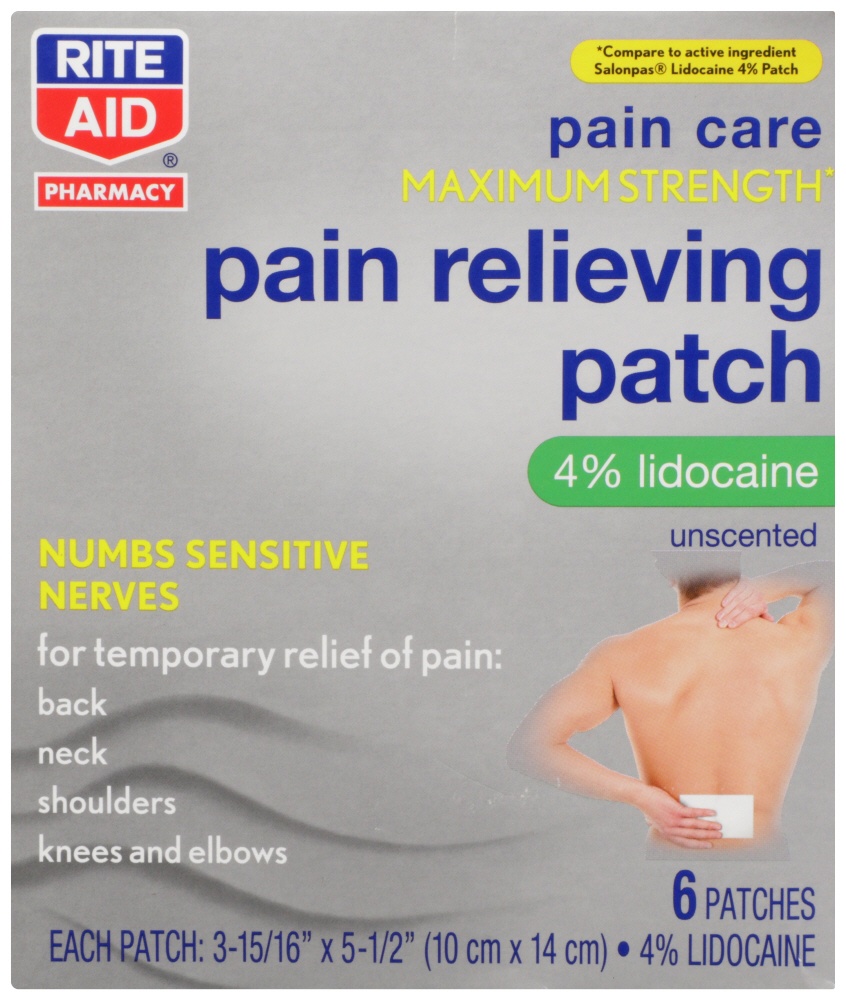 Rite Aid Ra 4% Lidocaine Patch 6 ct | Shipt