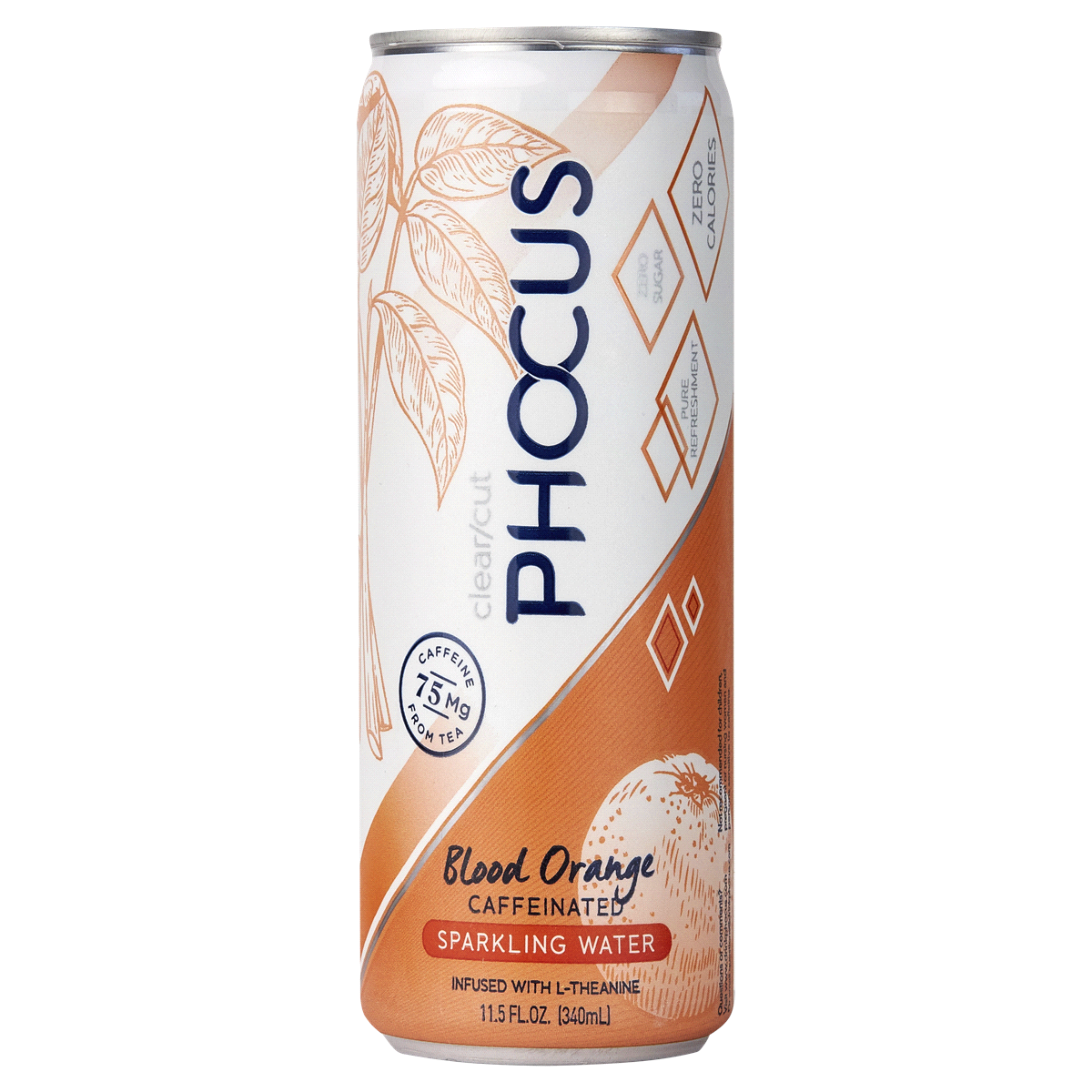 slide 1 of 11, Phocus Blood Orange Sparkling Water 11.5 fl oz Can, 11.5 fl oz