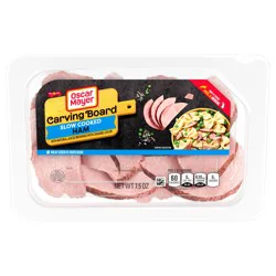 Oscar Mayer Carving Board Slow Cooked Ham Sliced Lunch Meat, 7.5 oz. Tray