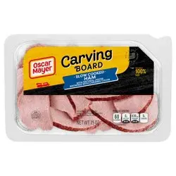 Oscar Mayer Carving Board Slow Cooked Ham Sliced Lunch Meat, 7.5 oz. Tray