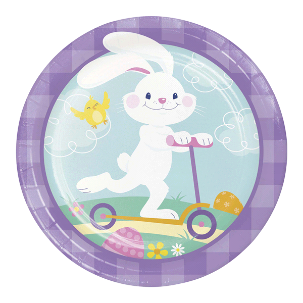 slide 1 of 1, Creative Converting Funny Bunny Lunch Plate, 1 ct