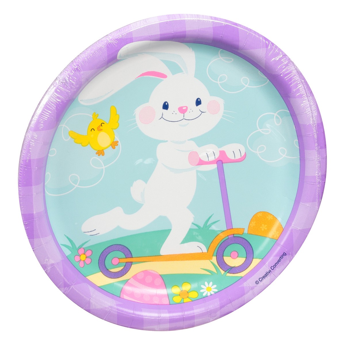 slide 3 of 10, Party Creations Creative Converting Funny Bunny 7In Plate Easter, 8 ct