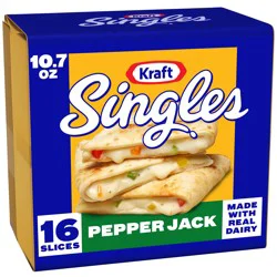 Kraft Singles Pepper Jack Slices, 16 ct Pack