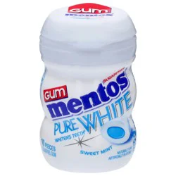 Mentos Gum Sugar Free Pure White Chewing Gum Sweet Mint