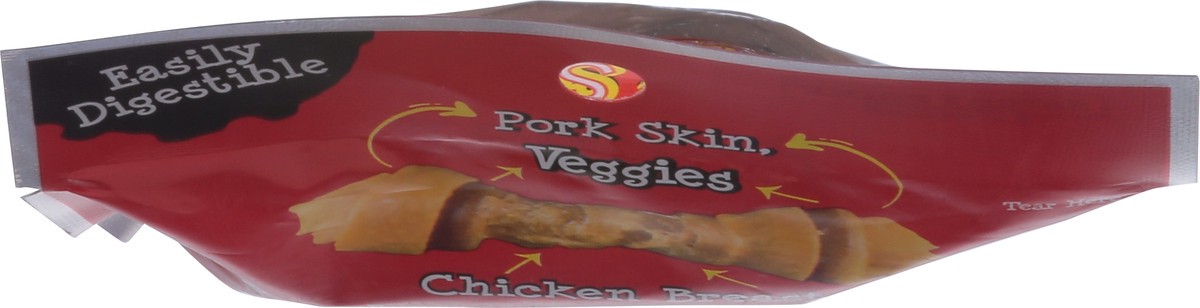 slide 5 of 9, Beggar Bones Pork Skin, Chicken & Veggie Wraps Dog Chews 4.3 oz, 4.3 oz