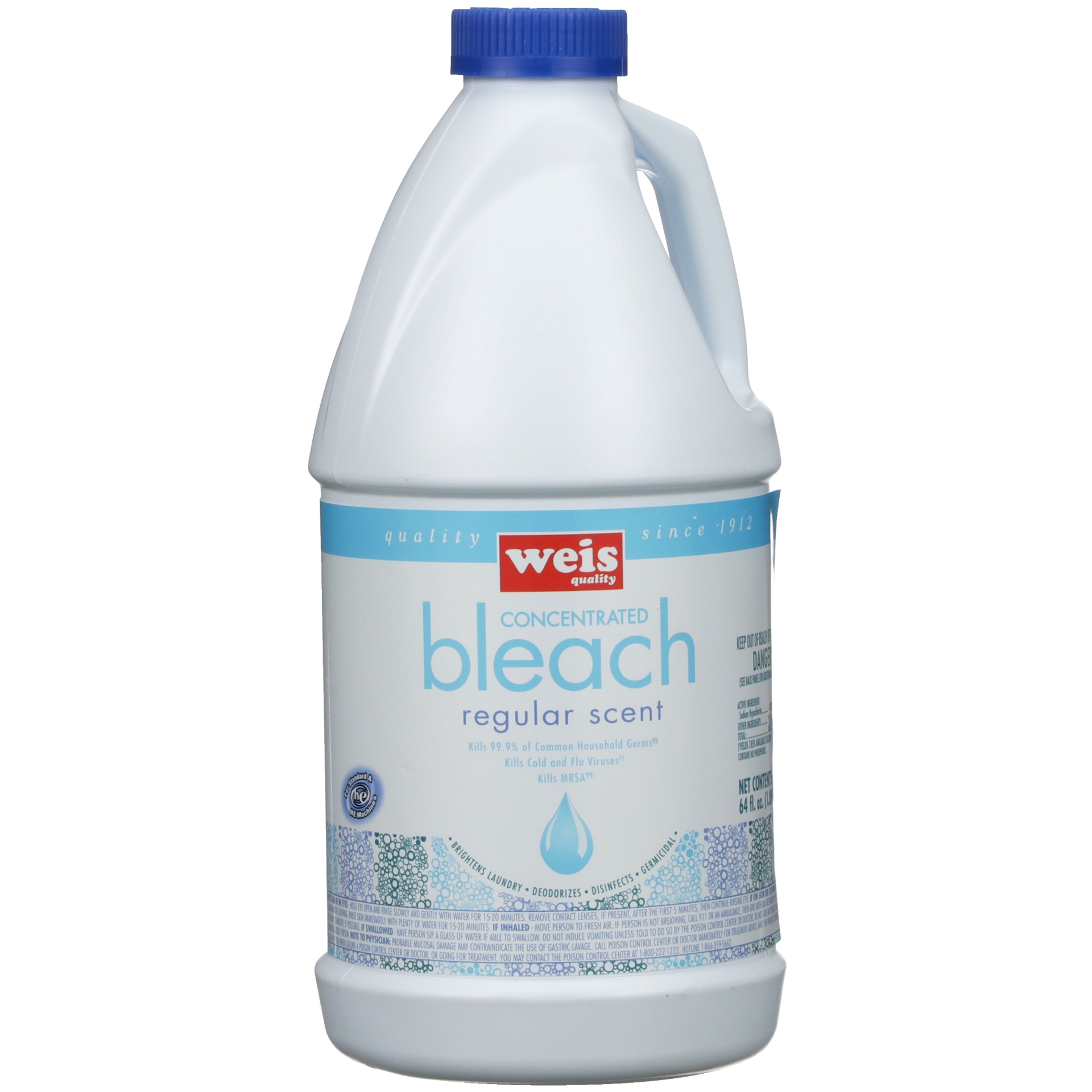 slide 1 of 1, Weis Quality Compact Regular Bleach, 64 fl oz