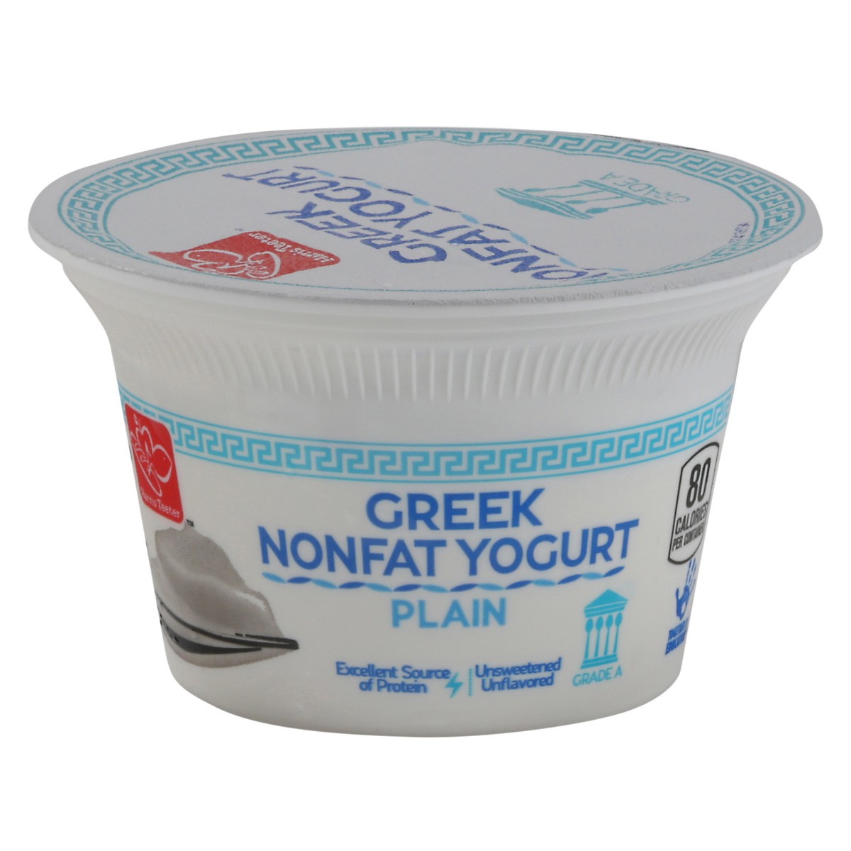 slide 1 of 3, Harris Teeter Plain Greek Nonfat Yogurt, 6 oz