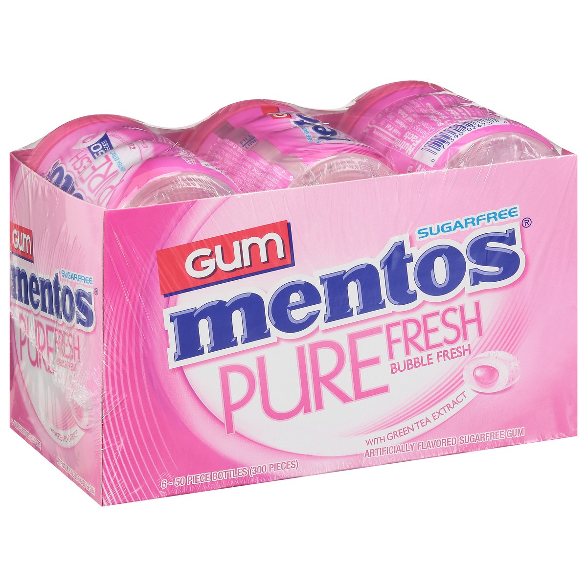 slide 2 of 9, Mentos Pure Fresh Sugarfree Bubble Fresh Gum 50 Pieces, 50 ct