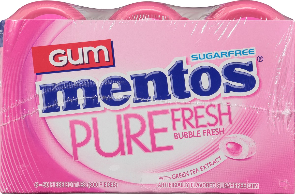 slide 3 of 9, Mentos Pure Fresh Sugarfree Bubble Fresh Gum 50 Pieces, 50 ct