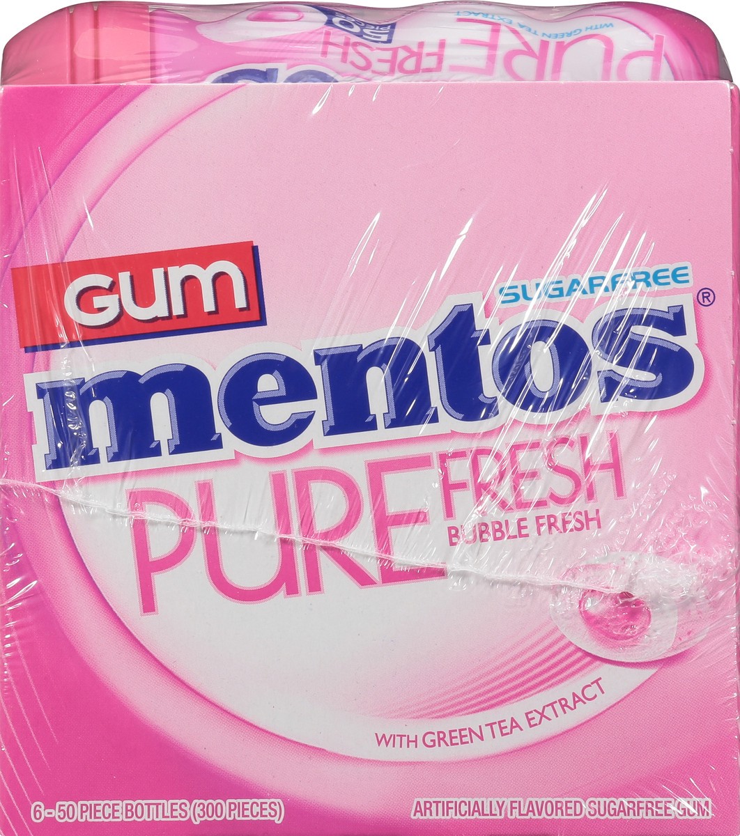 slide 8 of 9, Mentos Pure Fresh Sugarfree Bubble Fresh Gum 50 Pieces, 50 ct