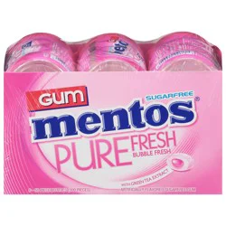 Mentos Pure Fresh Sugarfree Bubble Fresh Gum 50 Pieces