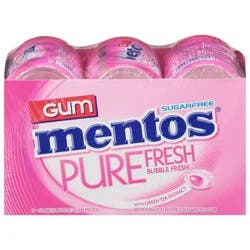 Mentos Pure Fresh Sugarfree Bubble Fresh Gum 50 Pieces