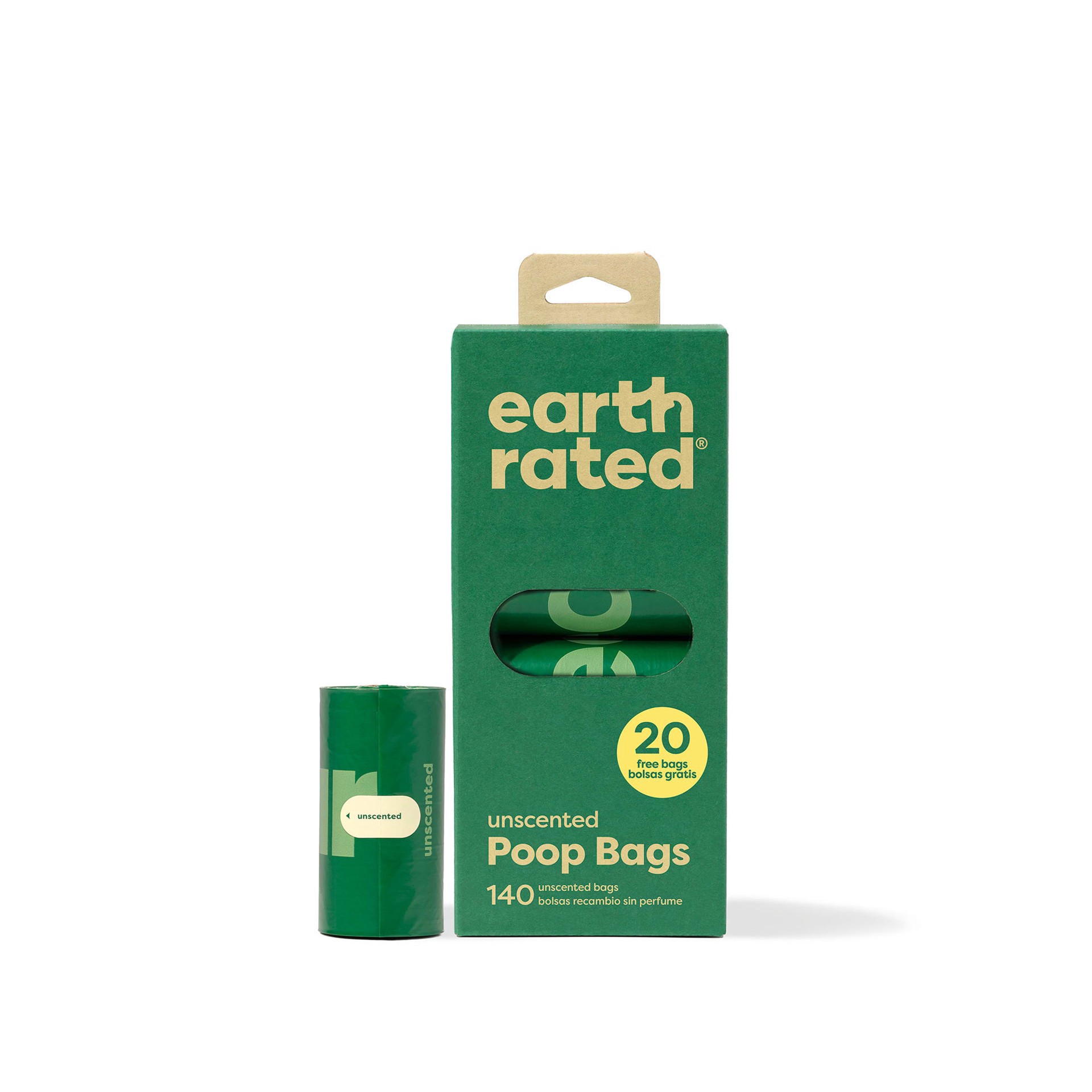 slide 1 of 1, Earth Rated Unscented Poop Bags for Dogs, Count of 140, 1 ct