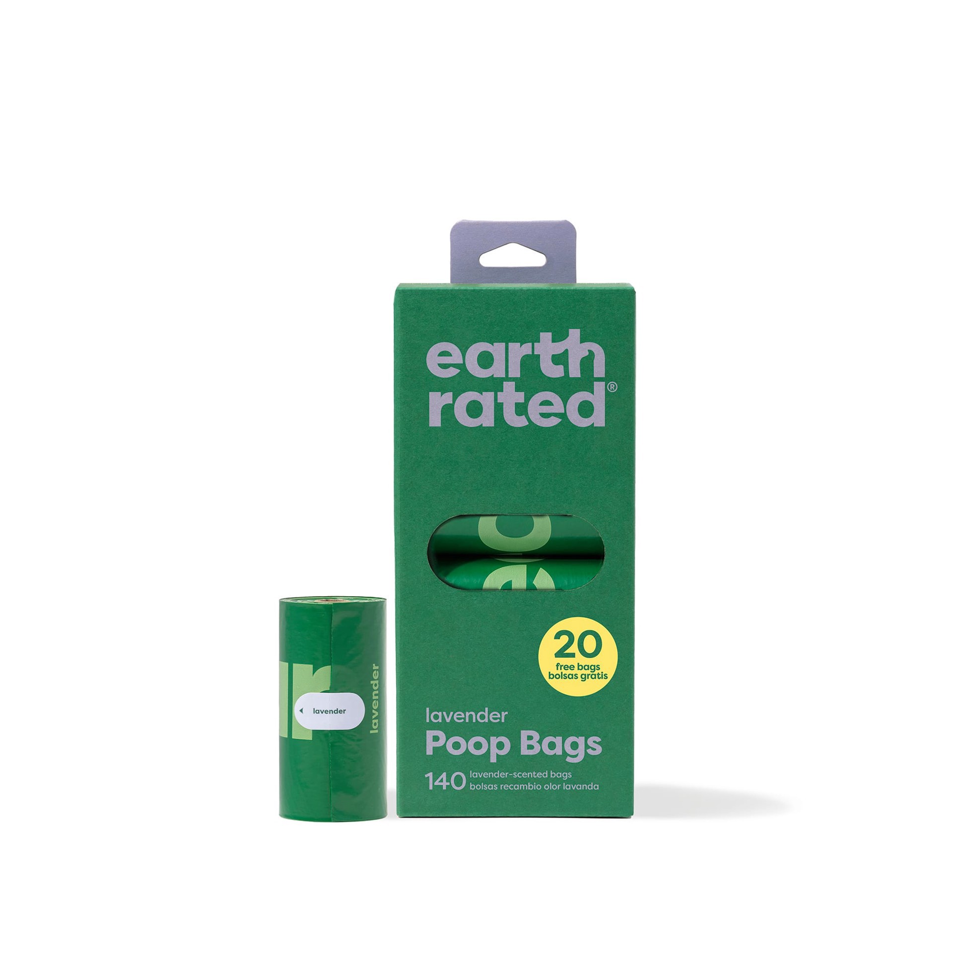 slide 1 of 1, Earth Rated Lavender Poop Bags for Dogs, Count of 140, 1 ct