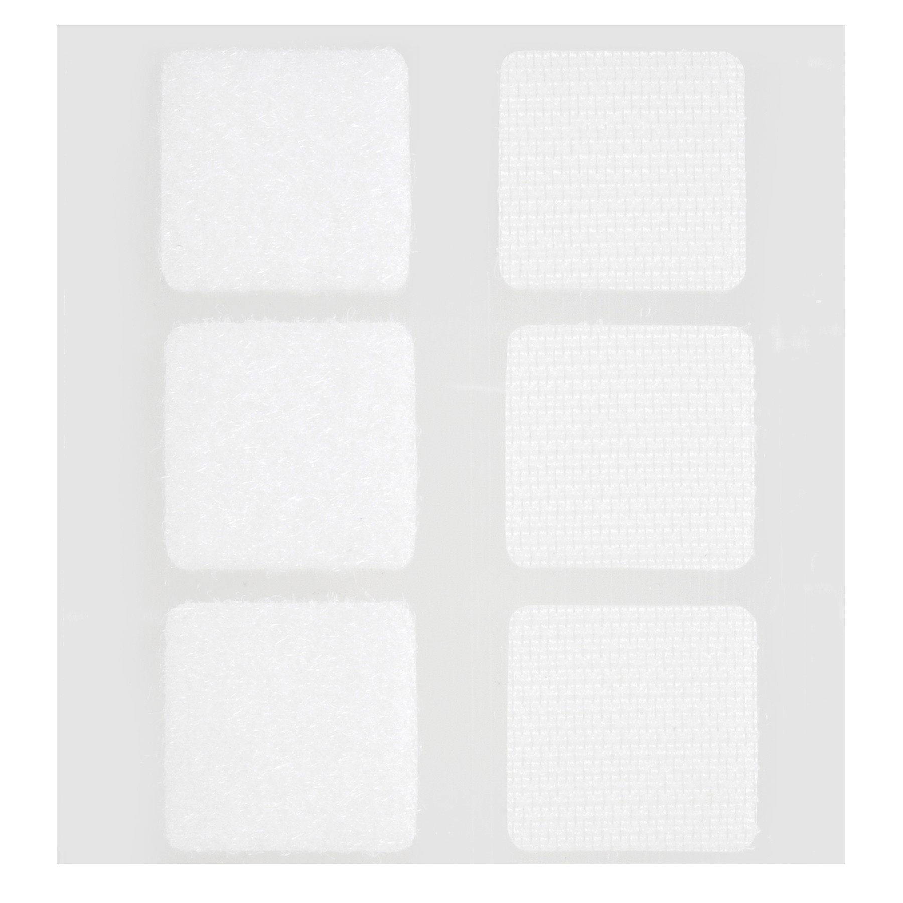 slide 2 of 3, White Hook & Loop Squares By Loops & Threads, 0.8 in