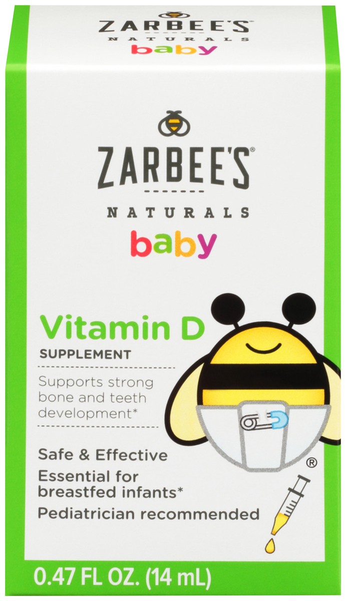 slide 1 of 5, Zarbee's Naturals Baby Vitamin D Supplement, 0.47 fl oz, 0.47 fl oz