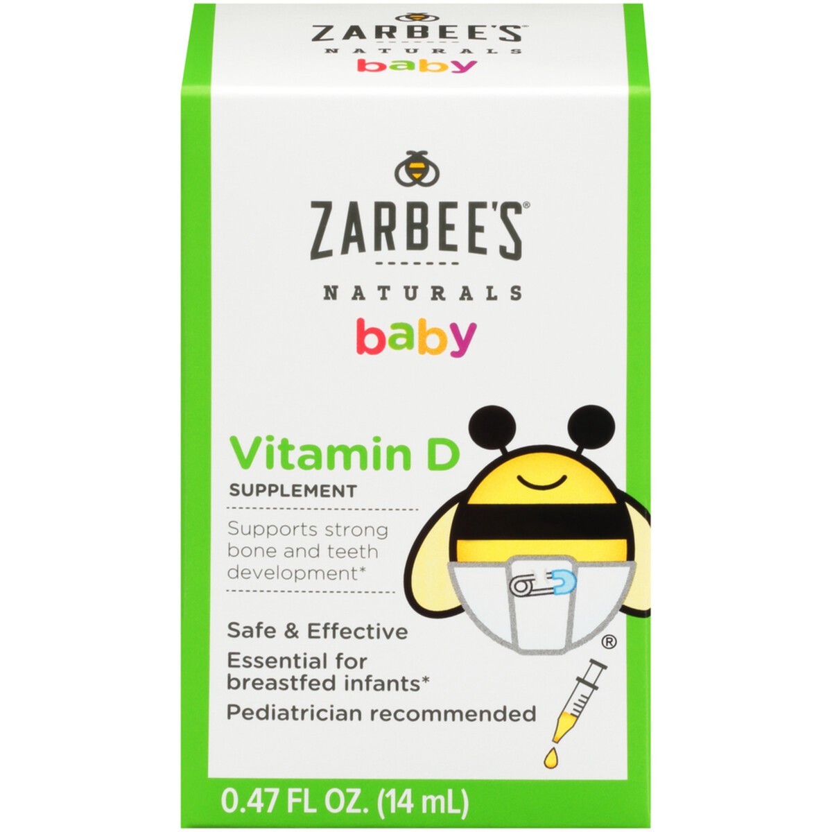 slide 1 of 5, Zarbee's Naturals Zarbees Naturals Baby Vitamin D Drops, 0.47 fl oz