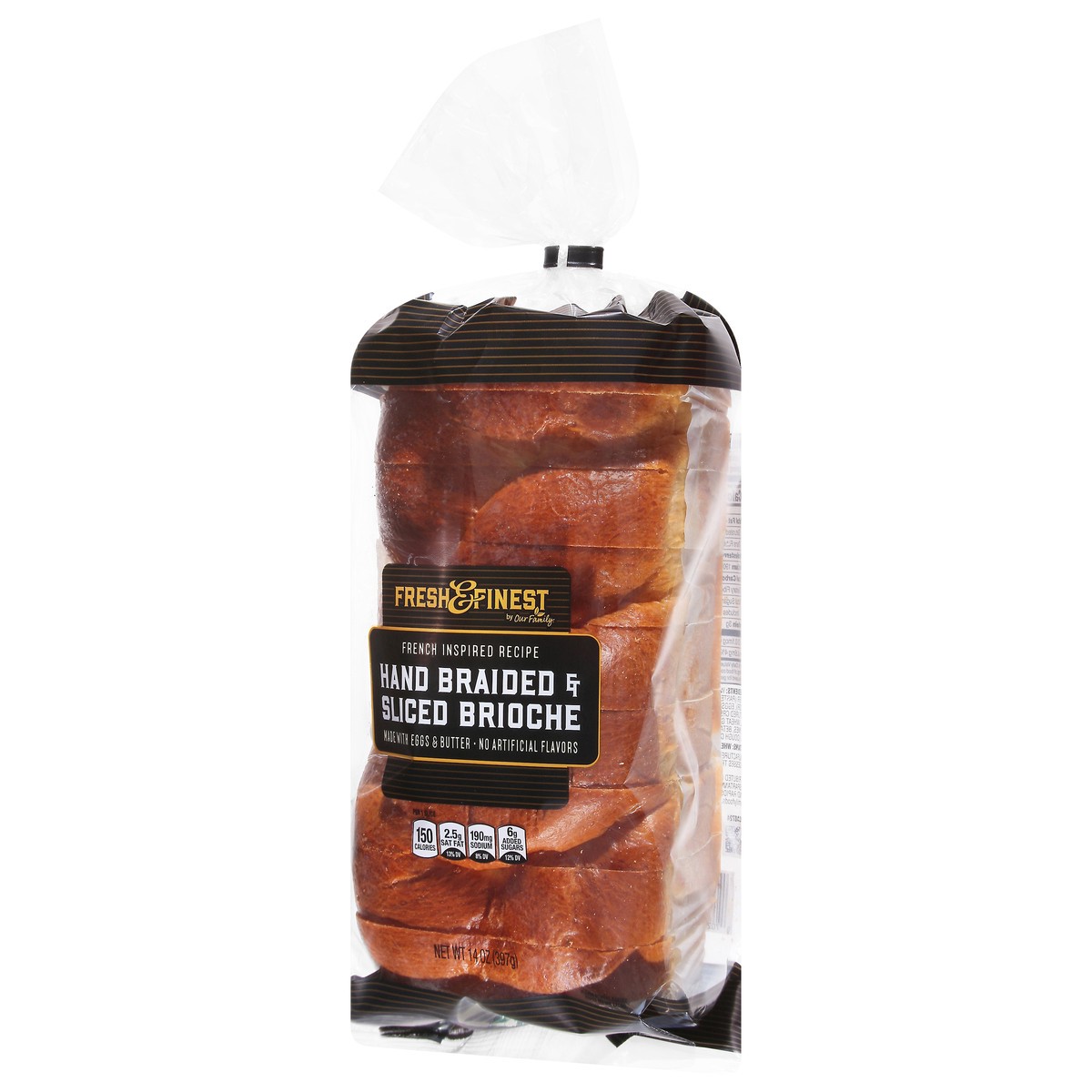 slide 4 of 4, Fresh & Finest Braided Sliced Brioche Bread, 14 oz