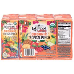 Lakewood Littles Organic Tropical Punch Juice Drink from Concentrate 8 - 6.75 fl oz Boxes