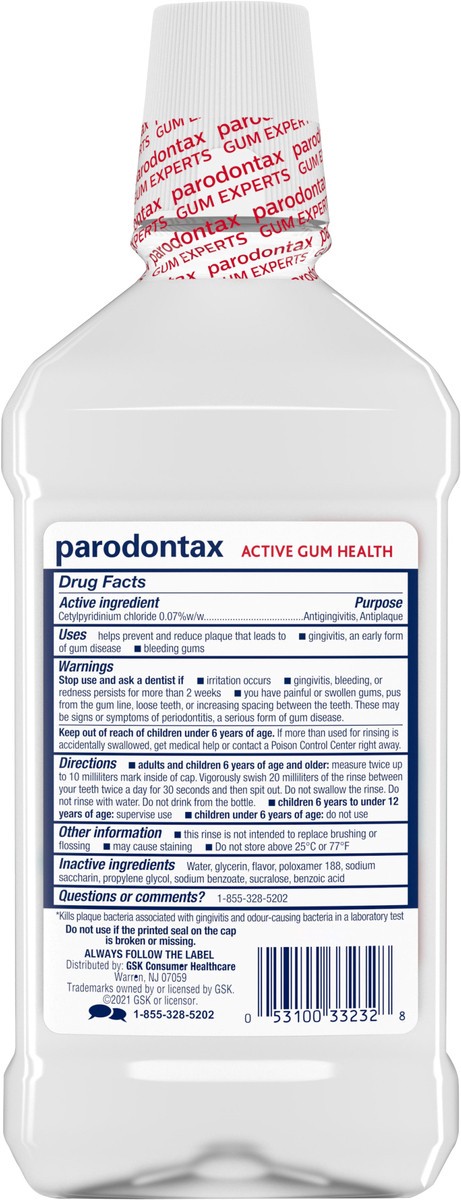 slide 2 of 9, Parodontax Active Gum Health Mouthwash - 16.9 Fl Oz, 16.9 fl oz