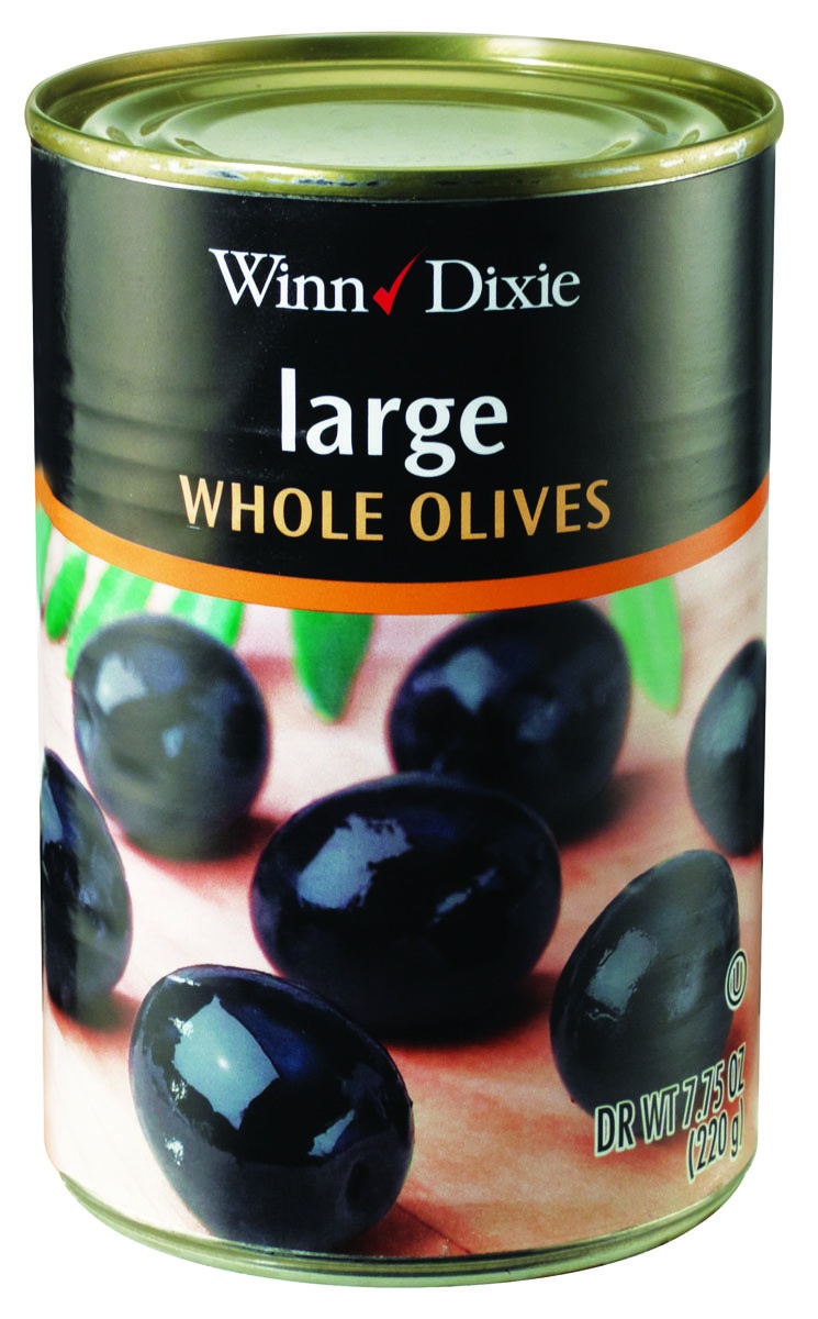 slide 1 of 1, Winn-Dixie Whole Large Ripe Olv, 7.7 oz
