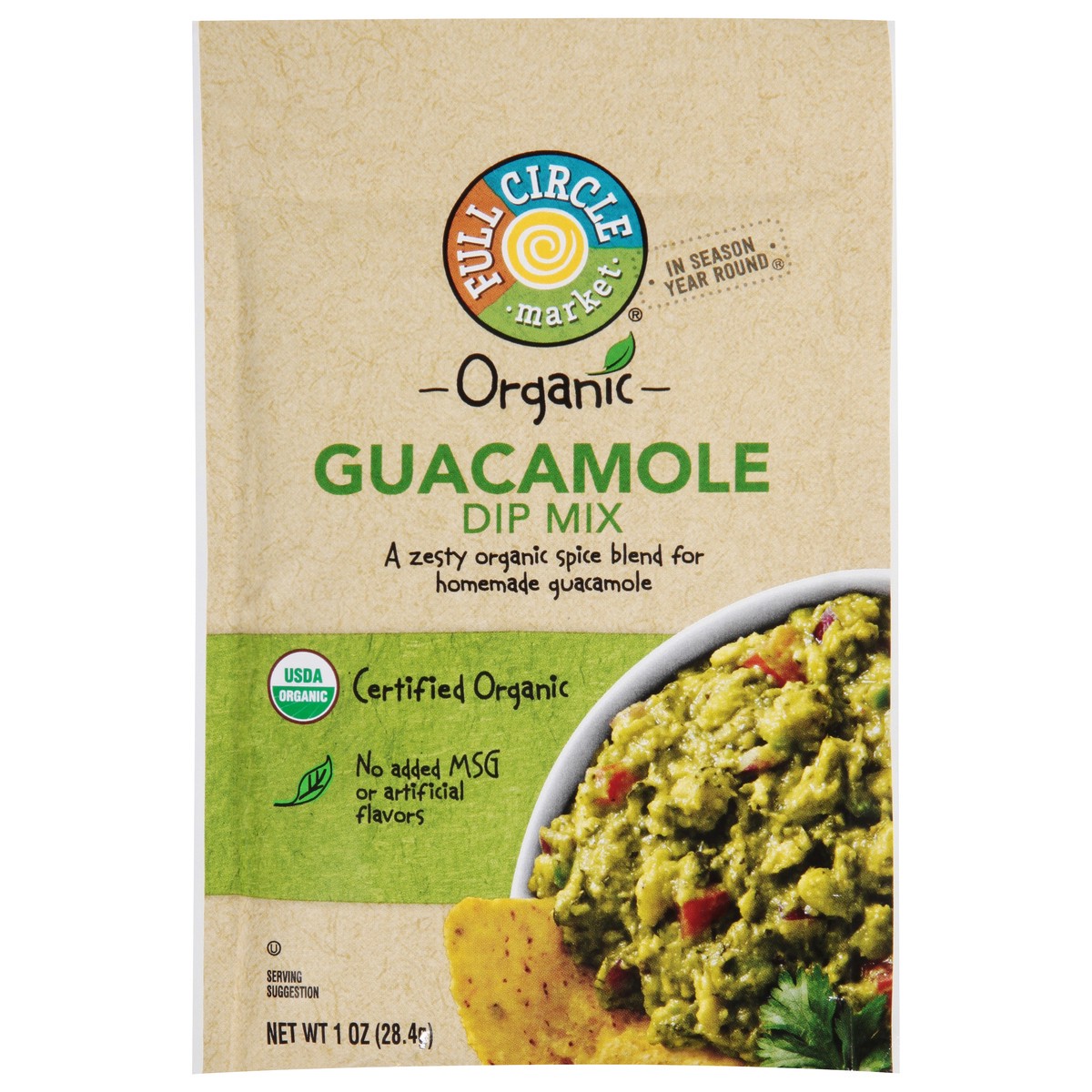 slide 1 of 9, Full Circle Market Organic Guacamole Dip Mix 1 oz, 1 oz