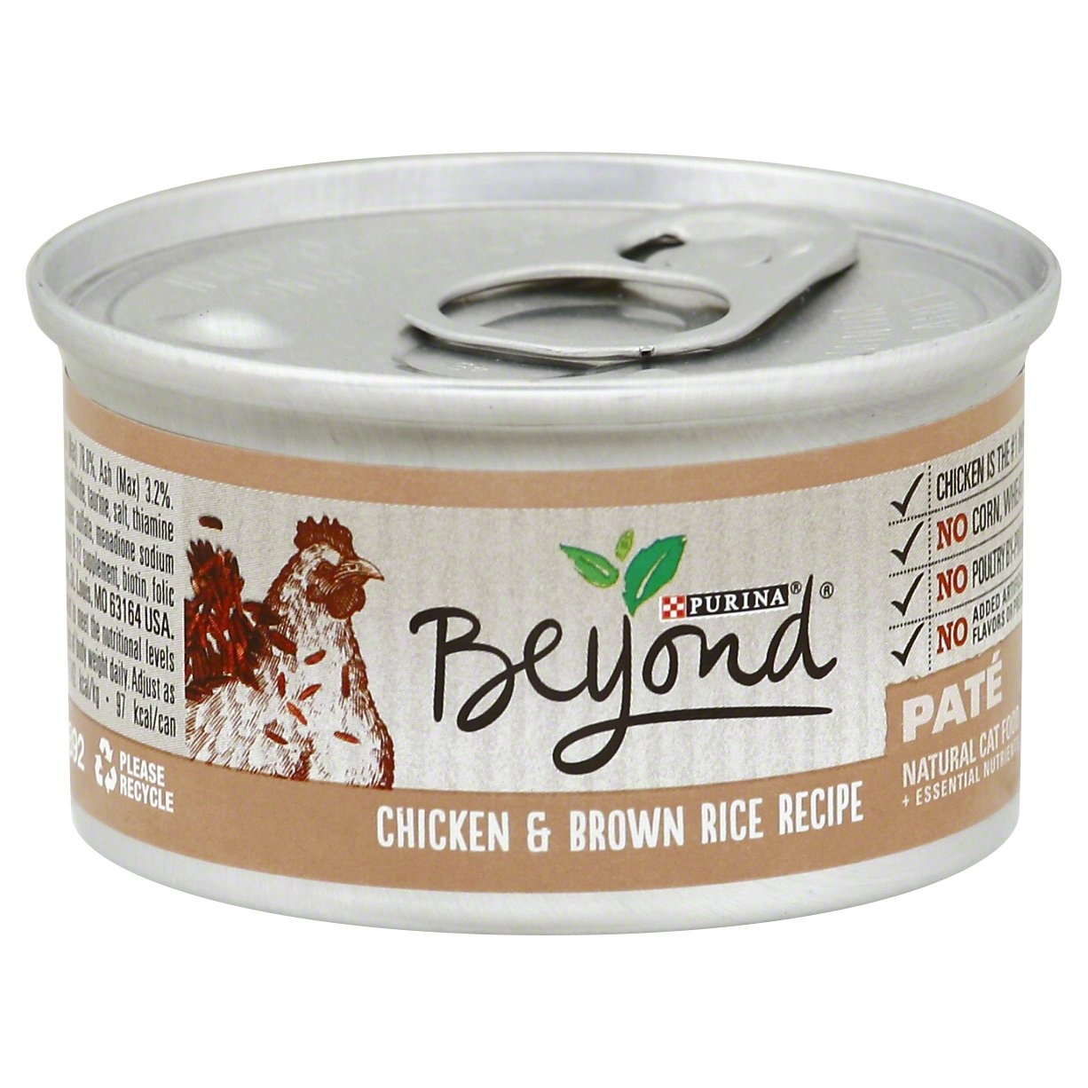 slide 1 of 1, Purina Beyond Chicken & Brown Rice Recipe Pate Cat Food, 3 oz