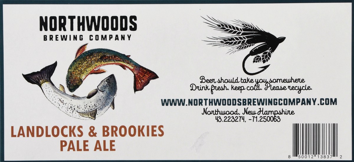 slide 4 of 12, Northwoods Brewing Company Landlocks & Brookies Pale Ale Beer 12 - 12 fl oz Cans, 12 ct